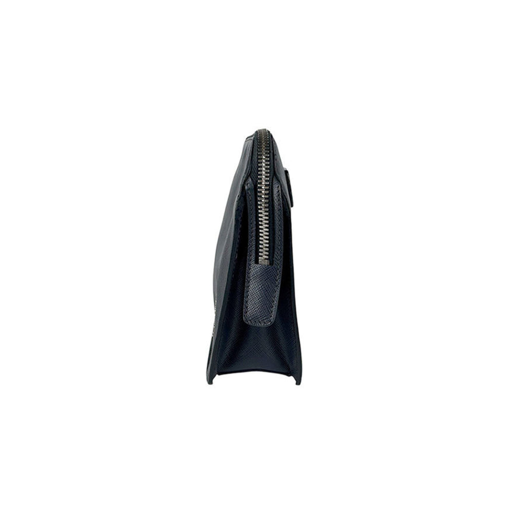 Prada Navy Leather Clutch Bag