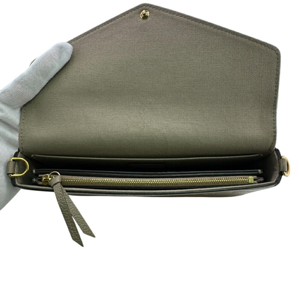Louis Vuitton Gray Grayish Leather Pochette Shoulder Bag