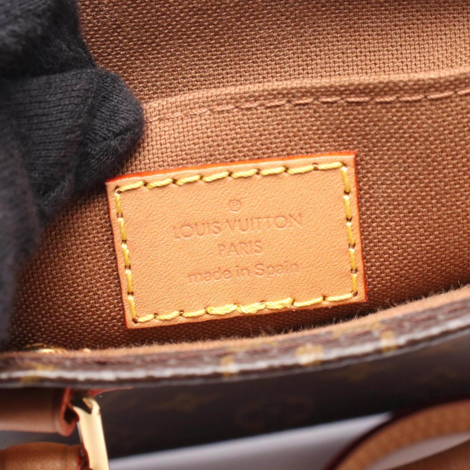Louis Vuitton Brown Pvc Monogram Leather Coated Canvas Handbag