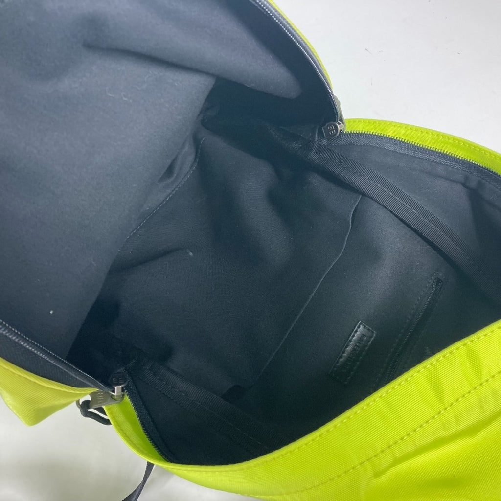Balenciaga Black Yellow Nylon Canvas Backpack
