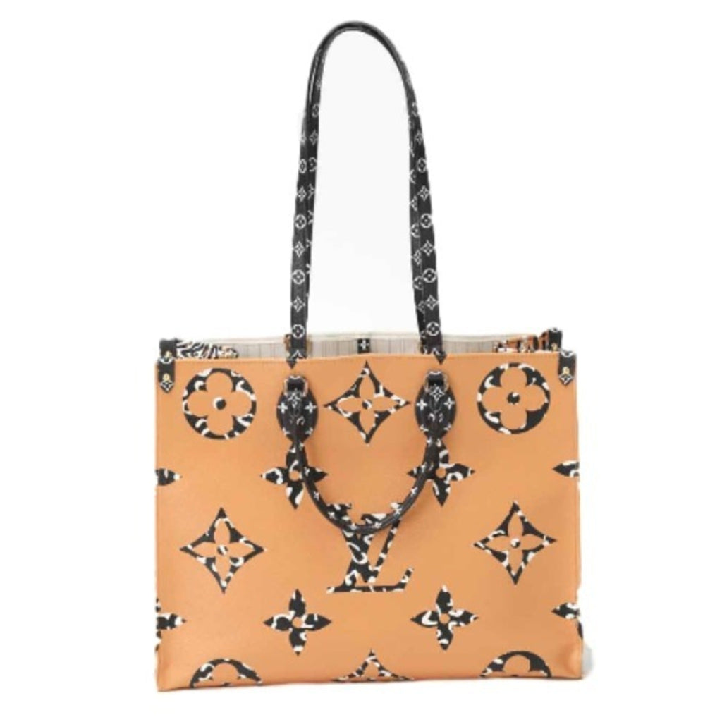 Louis Vuitton Orange White Tote Bag