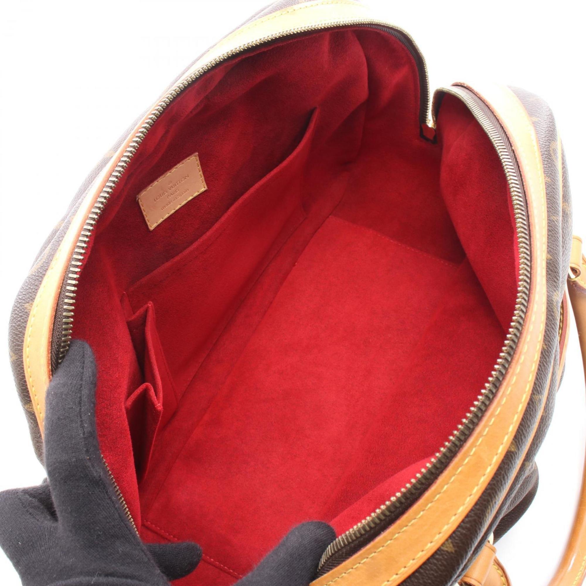 Louis Vuitton Brown Coated Canvas Leather Handbag