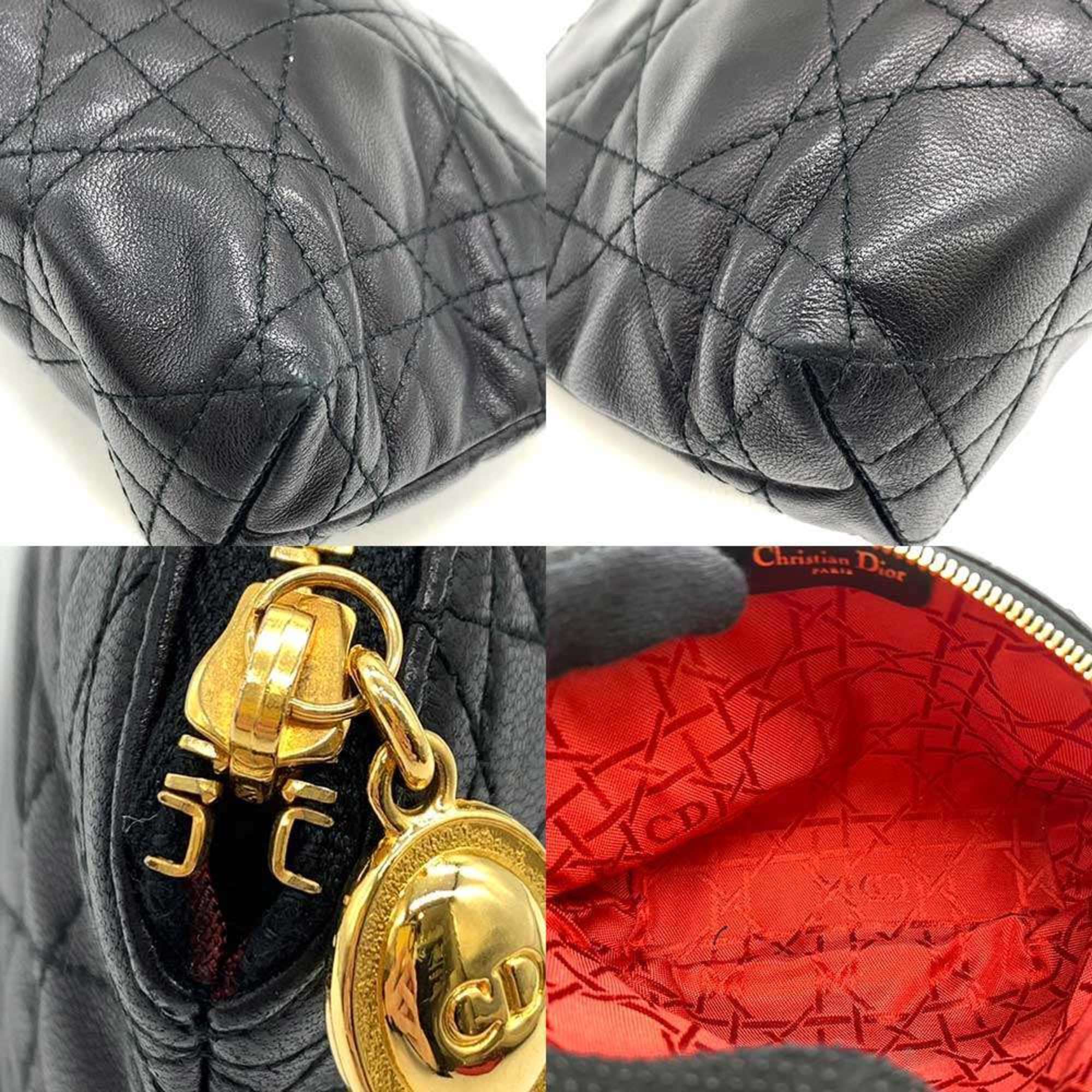 Christian Dior Black Leather Pouch (Pre-Owned)