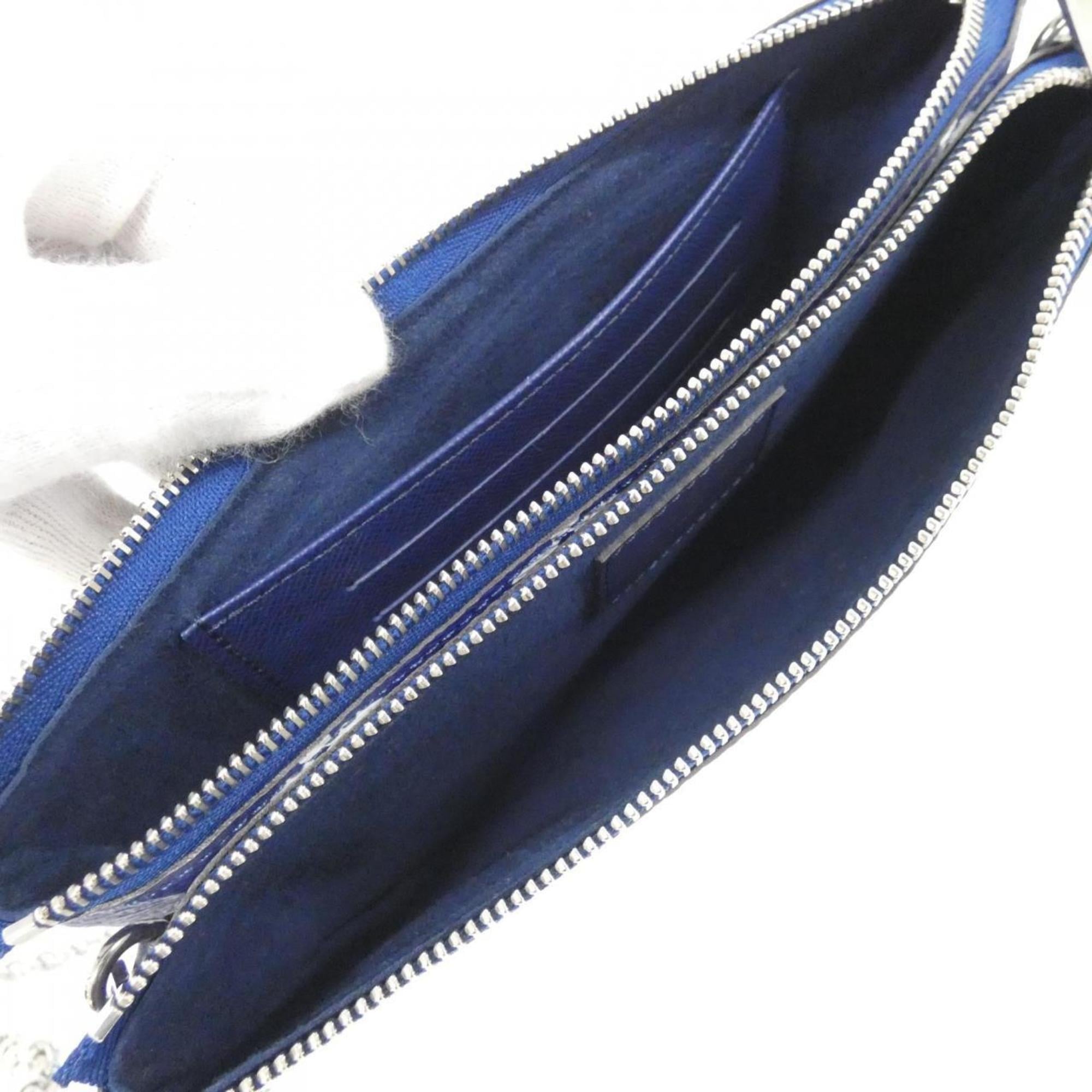Louis Vuitton Blue Coated Canvas Pochette Shoulder Bag