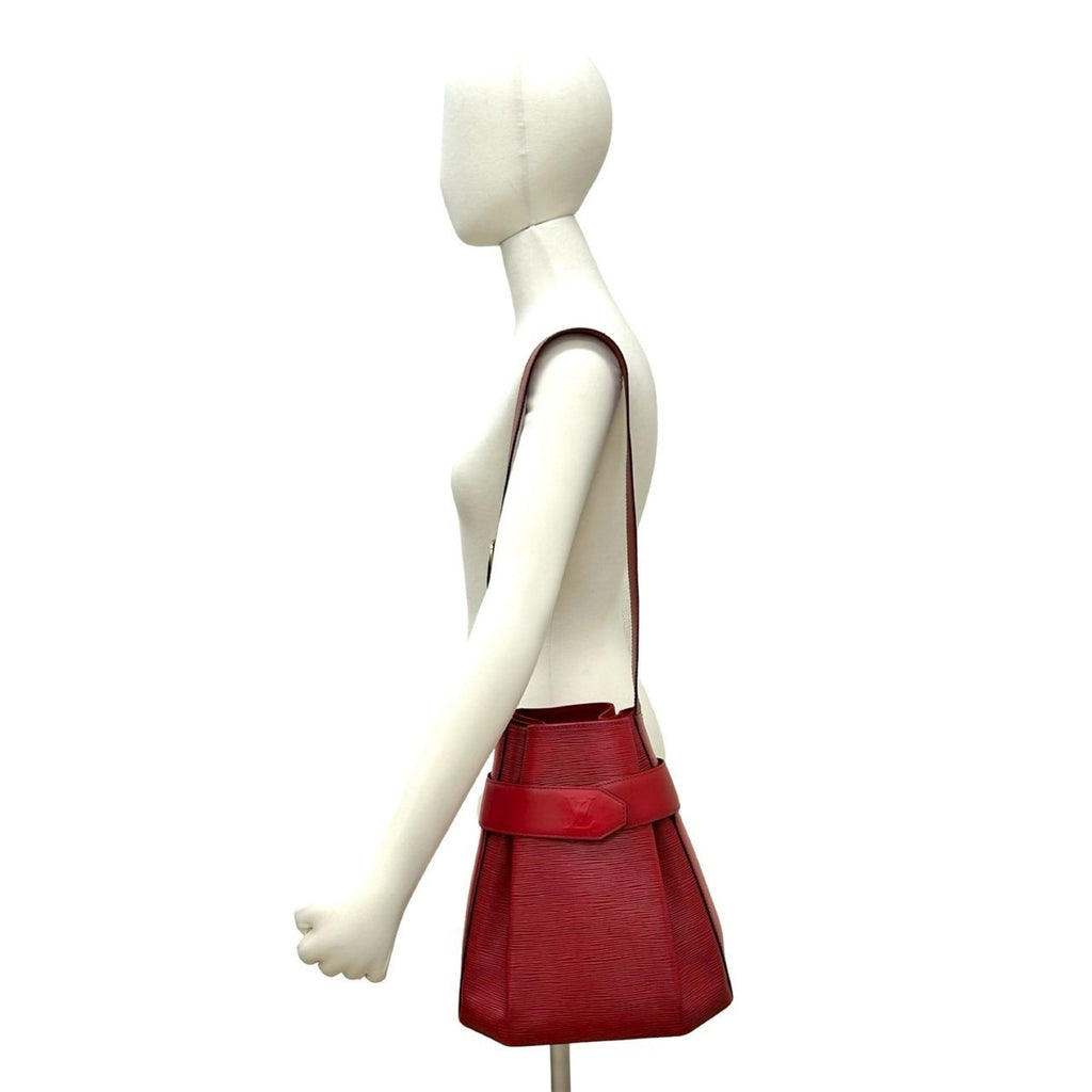 Louis Vuitton Red Color Epi Leather Shoulder Bag Tote Bag