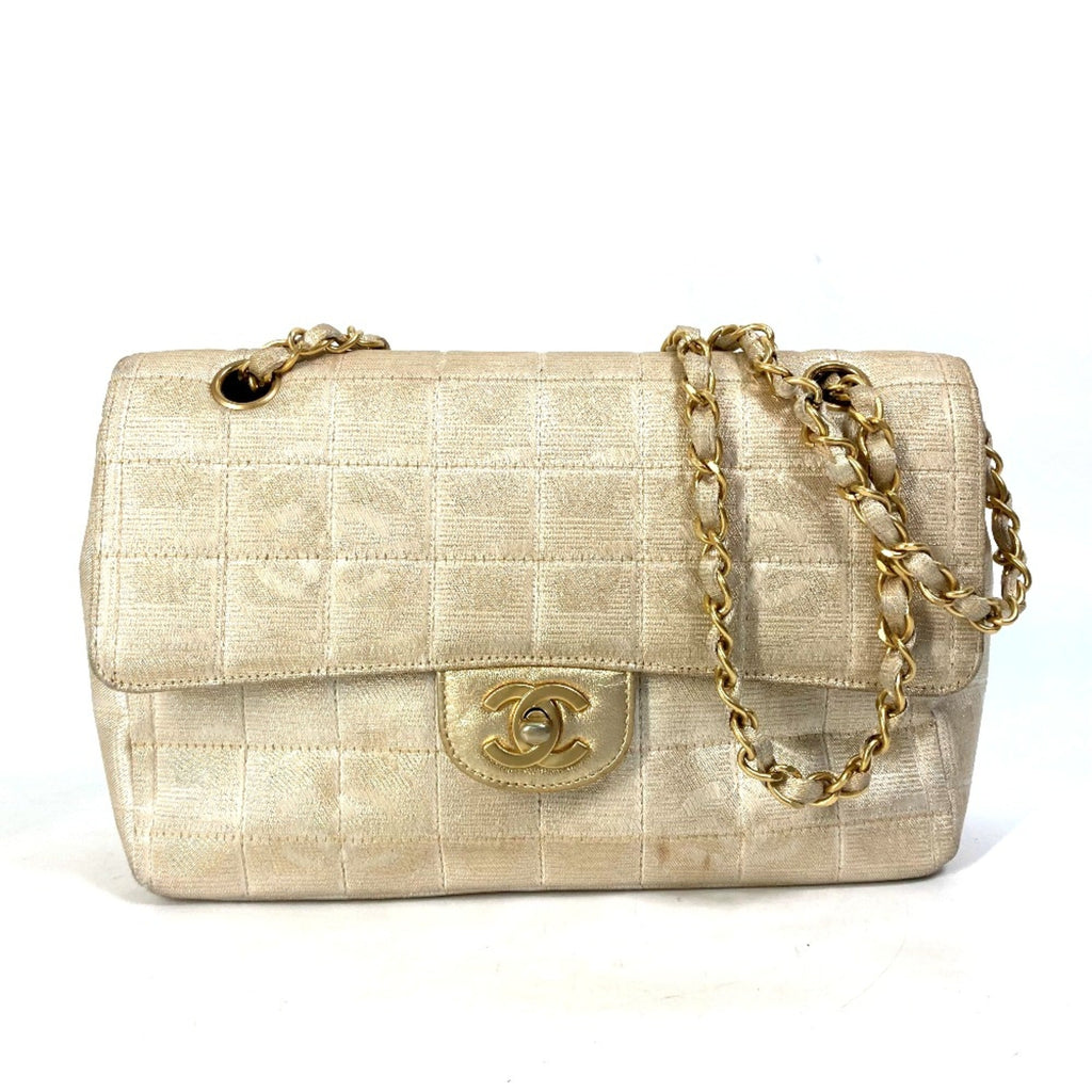 Chanel Beige Cloth Shoulder Bag