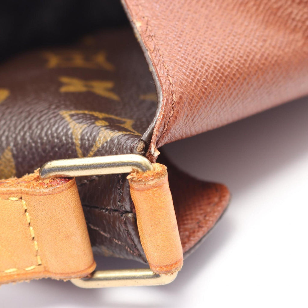 Louis Vuitton Brown Coated Canvas Leather Handbag Shoulder Bag