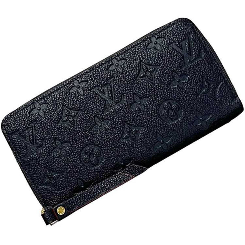 Louis Vuitton Monogram Empreinte Marine Rouge Navy Leather Long Wallet