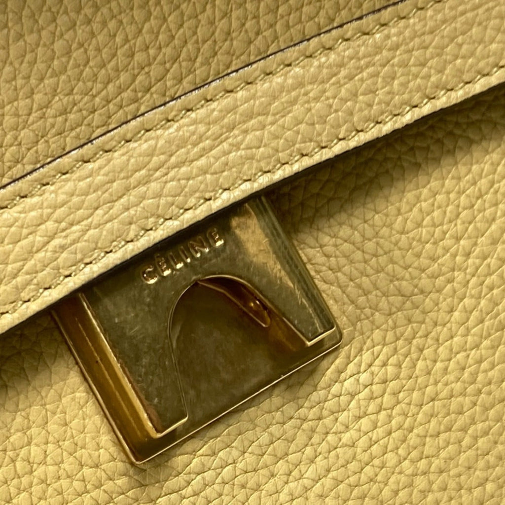 Celine Yellow Leather Shoulder Bag