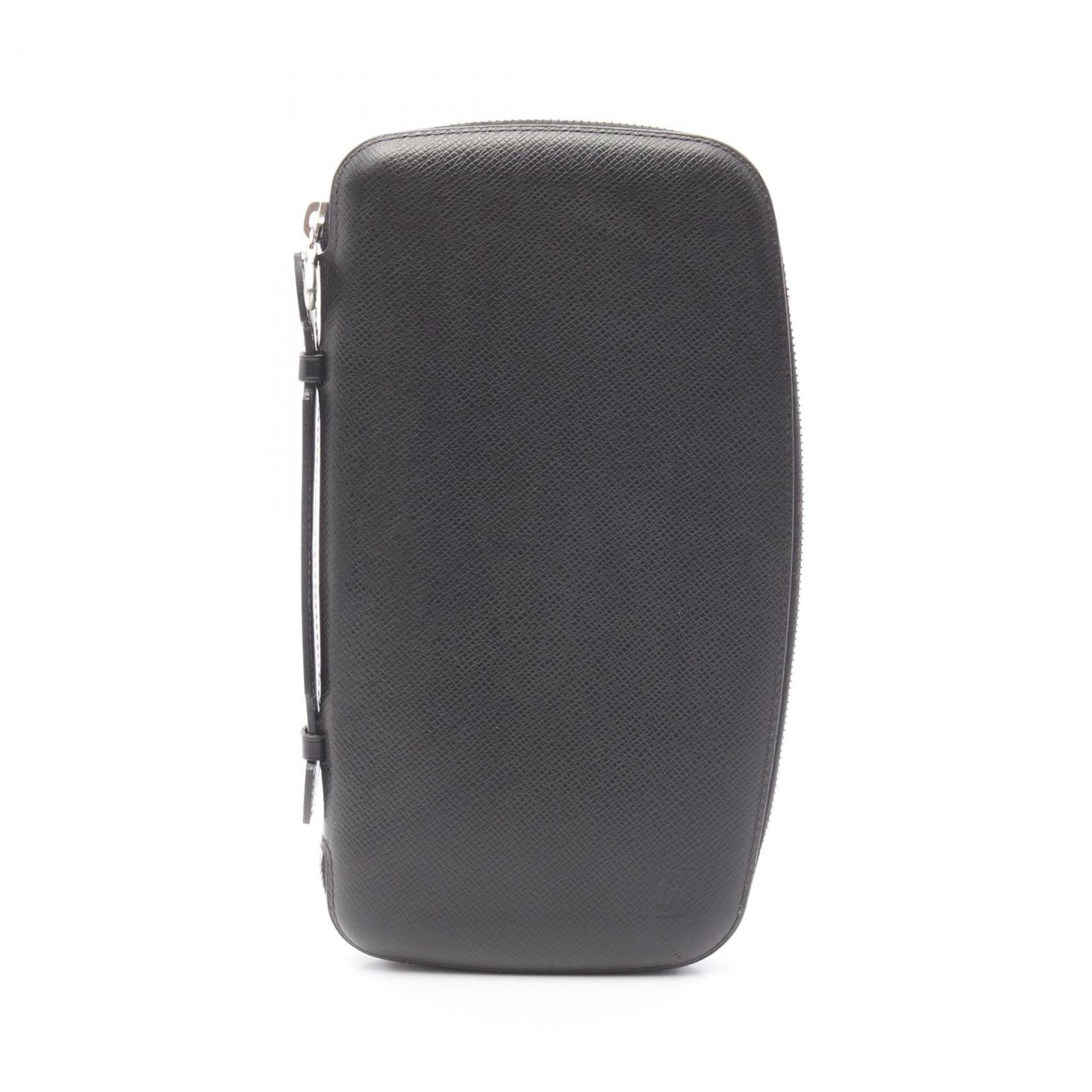 Louis Vuitton Black Leather Long Wallet