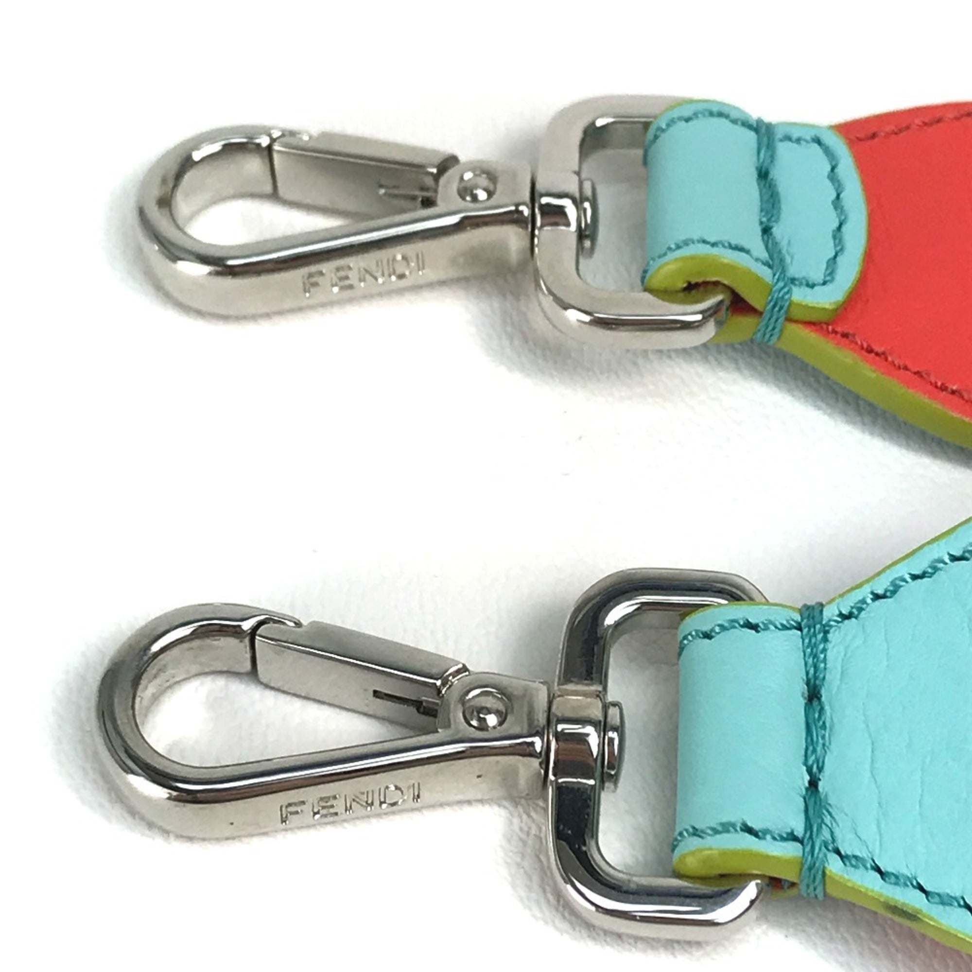 Fendi Blue Leather Chain/Shoulder Wallet