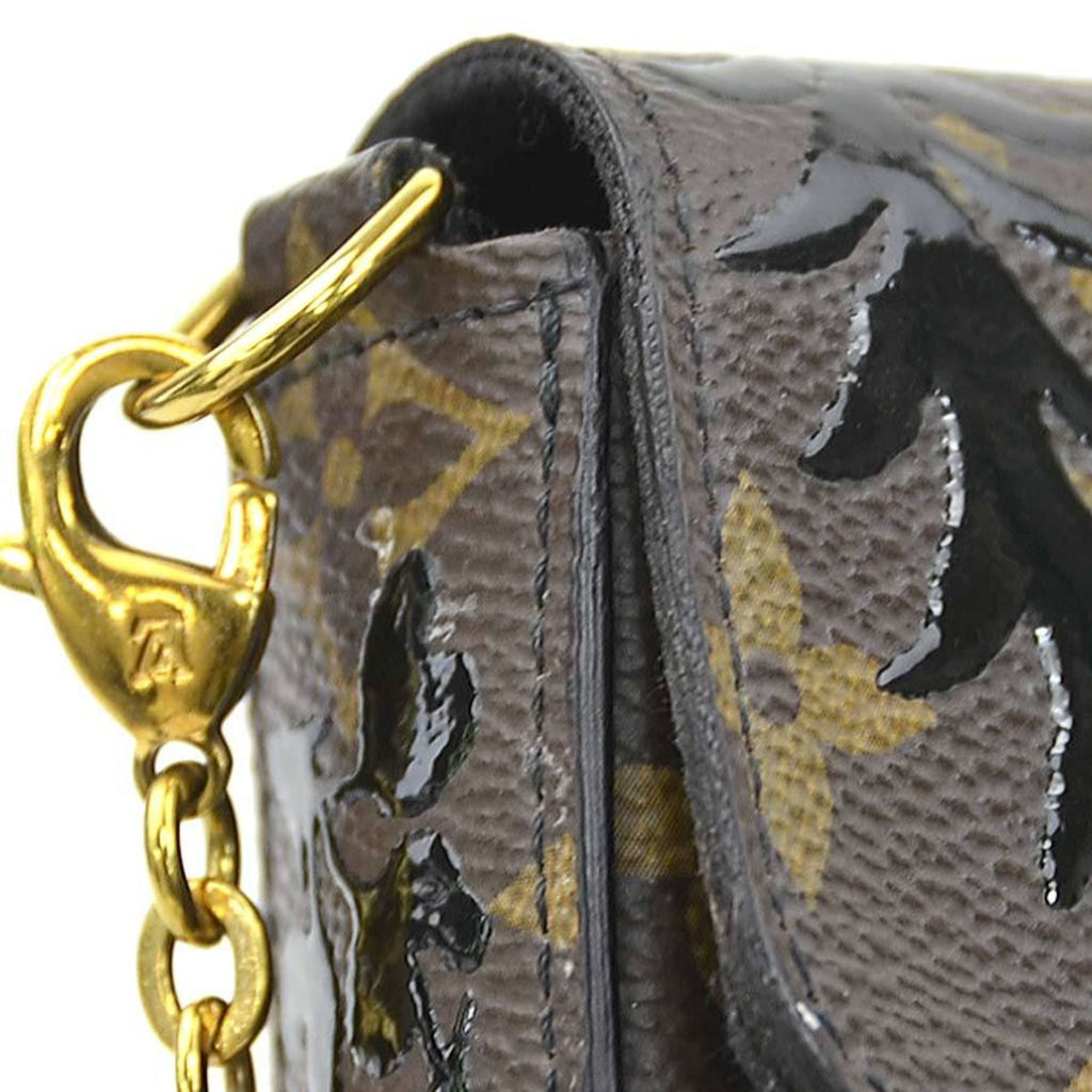 Louis Vuitton Black Brown Monogram Monogram Pochette Shoulder Bag