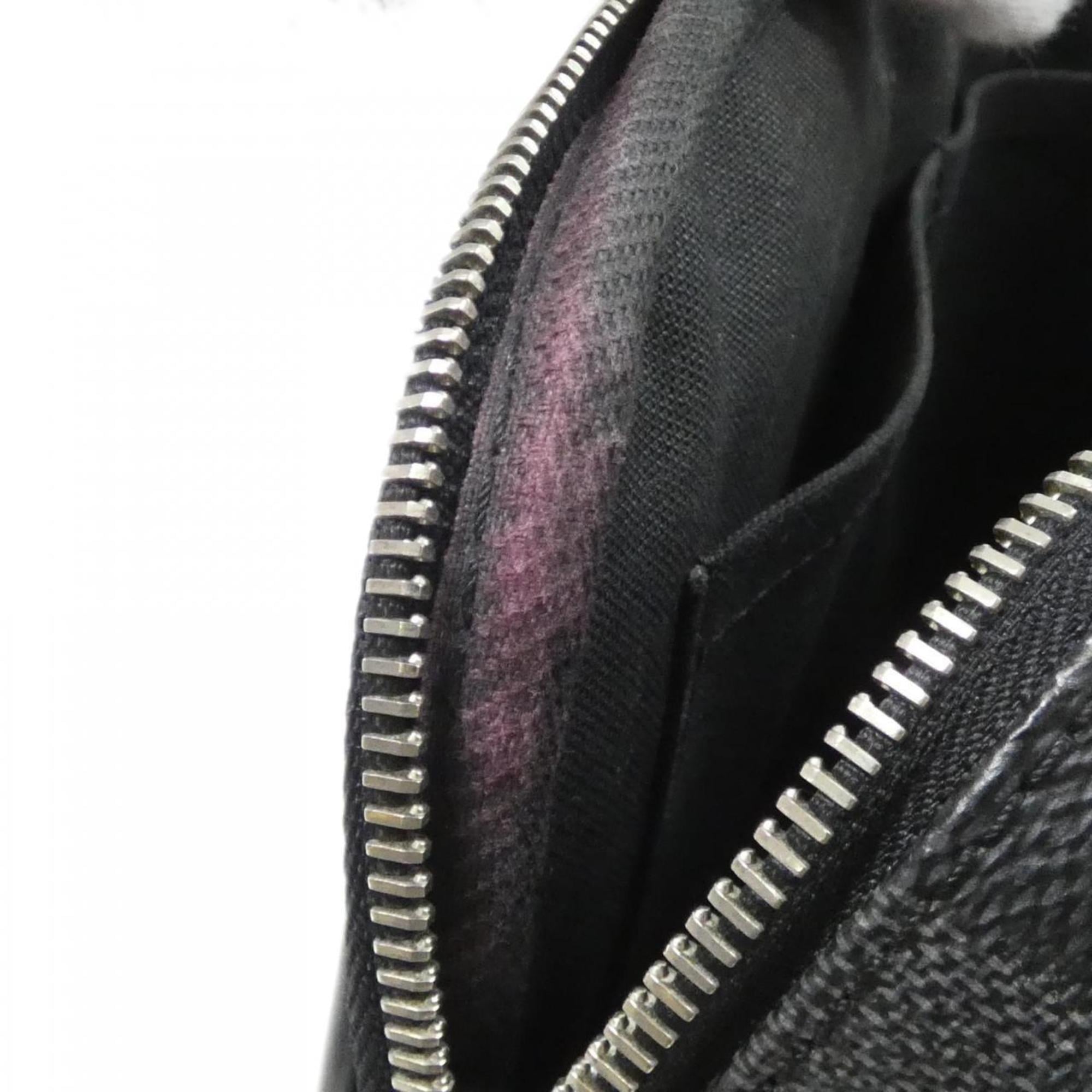 Louis Vuitton Dark Gray Graphite Coated Canvas Shoulder Bag