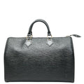 Louis Vuitton Black Noir Leather Boston Bag Handbag