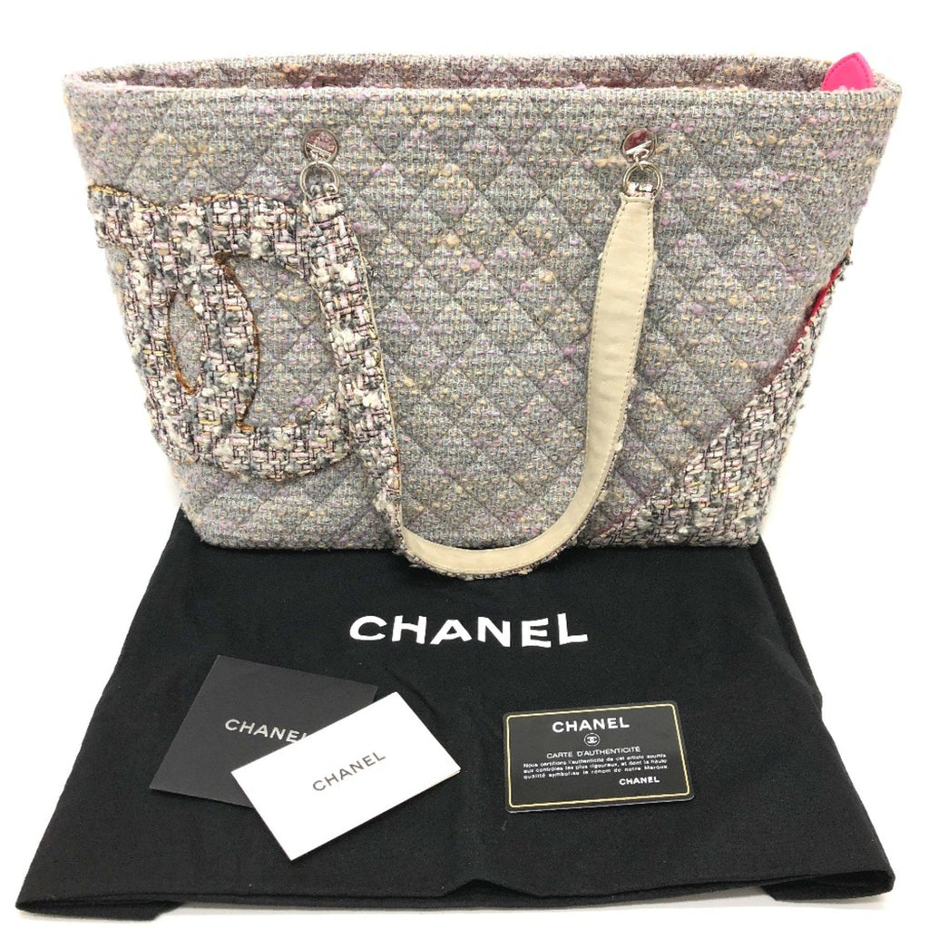 Chanel Purple Tweed Tote Bag