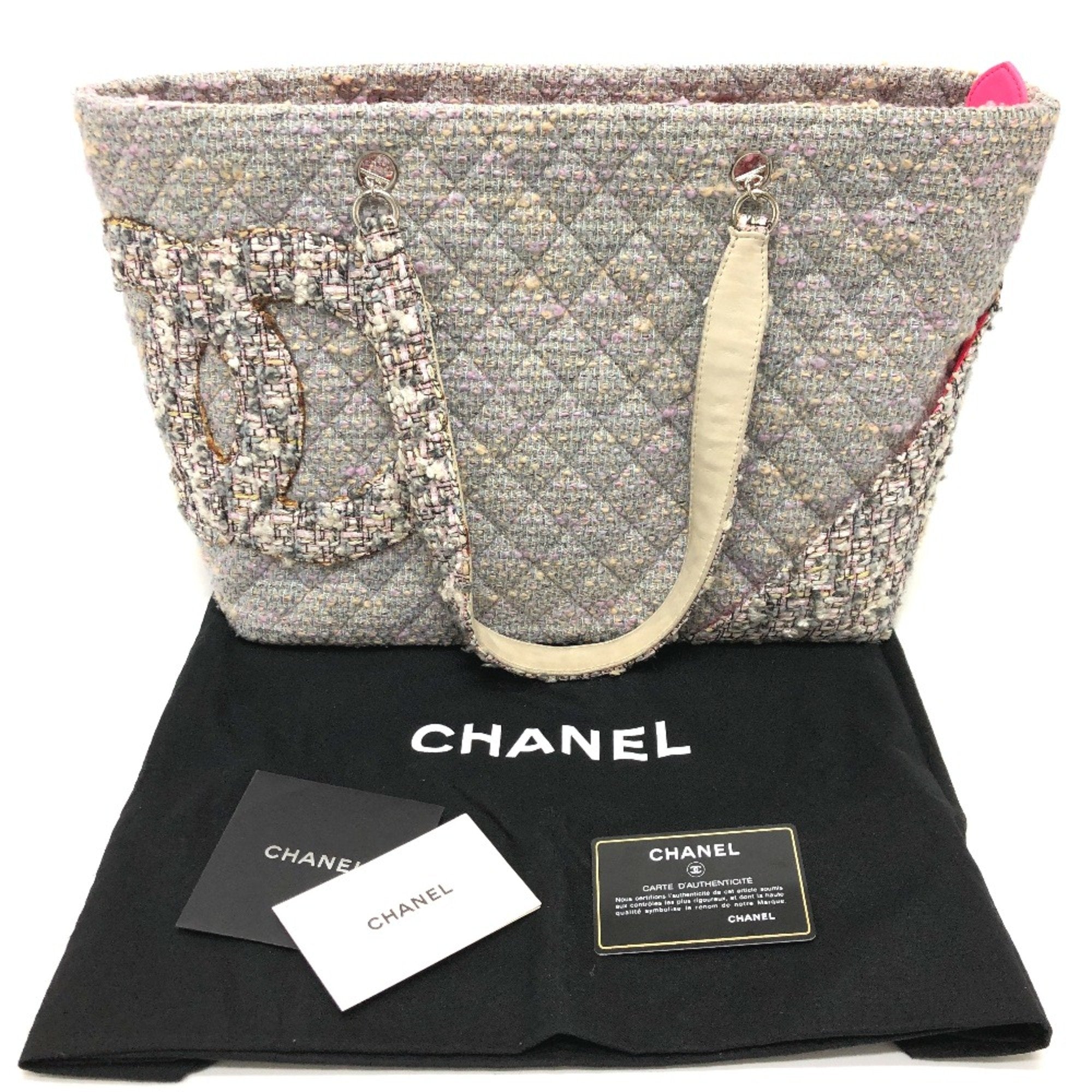 Chanel Purple Tweed Tote Bag