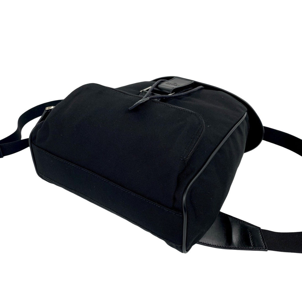 Gucci Black Nylon Leather Backpack (Pre-Owned)