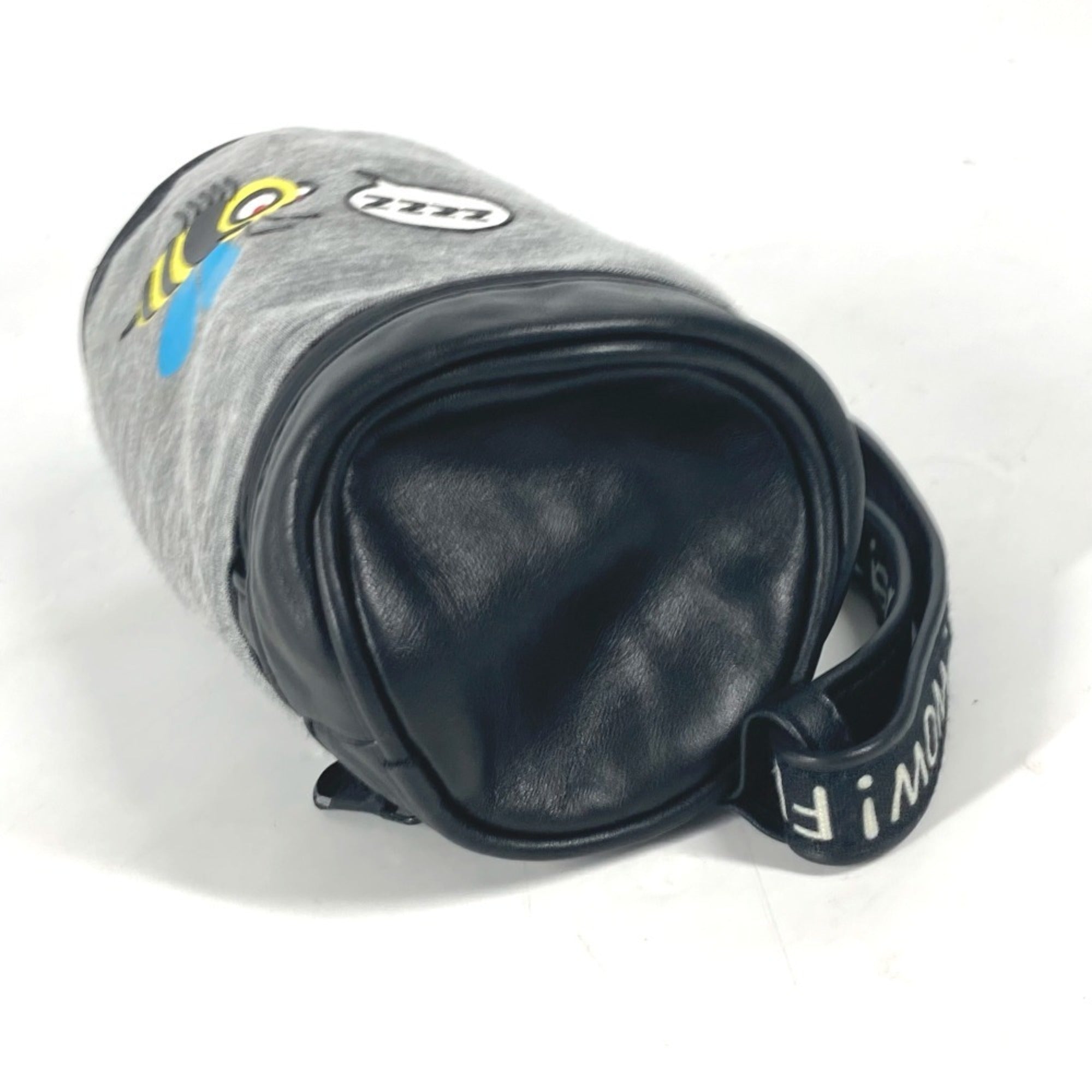 Fendi Gray Yellow Canvas Pouch