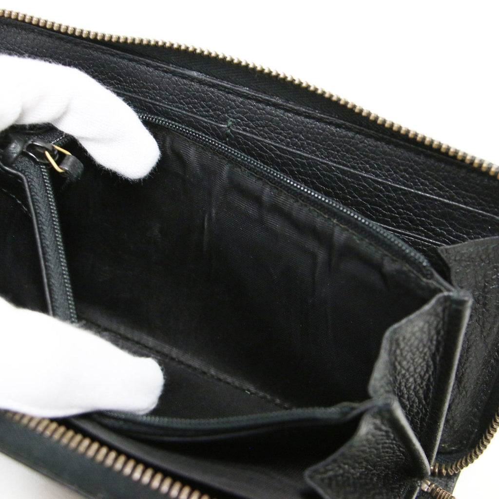 Gucci Black Leather Long Wallet (Bi-Fold) (Pre-Owned)