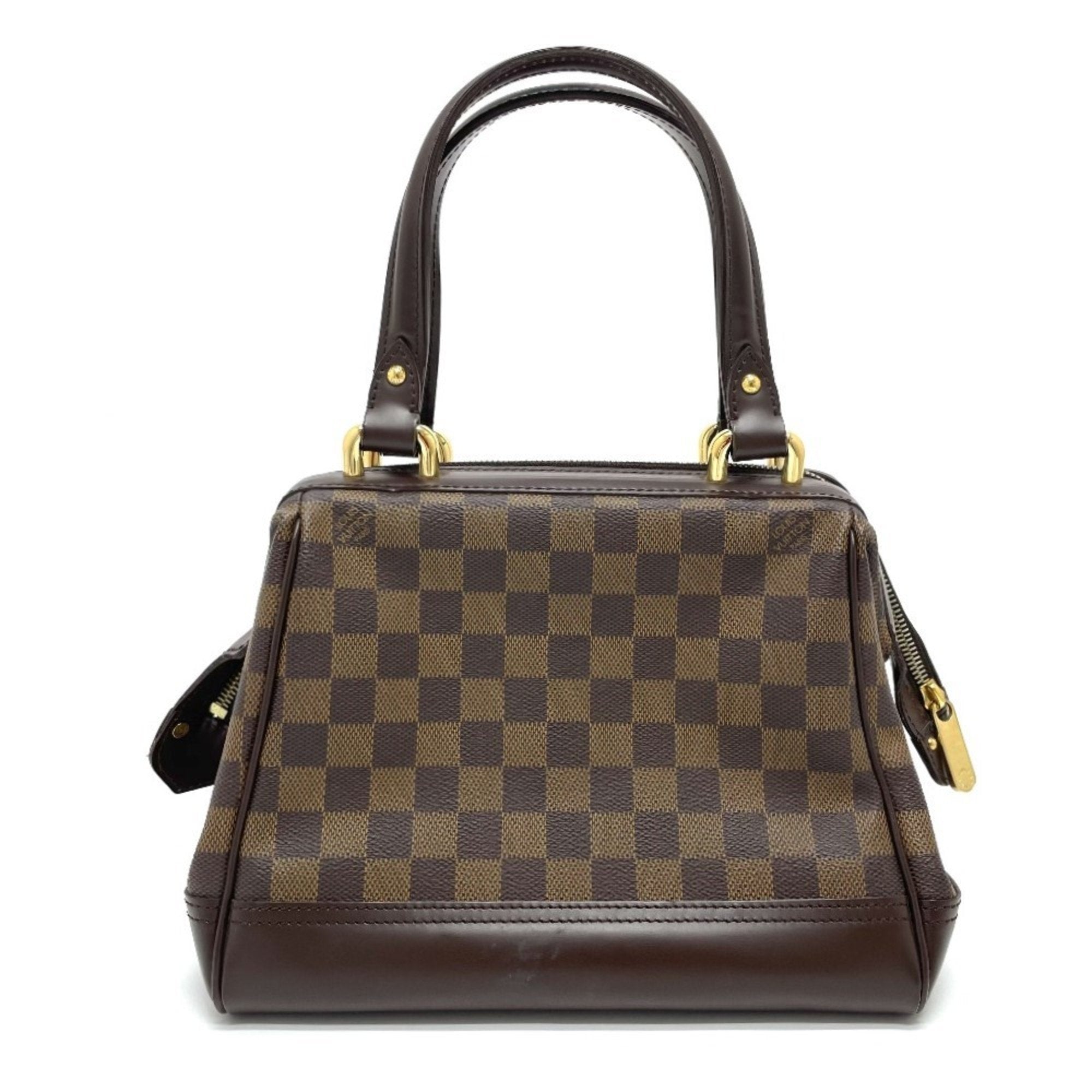 Louis Vuitton Damier Brown Ebene Damier Canvas Leather Handbag