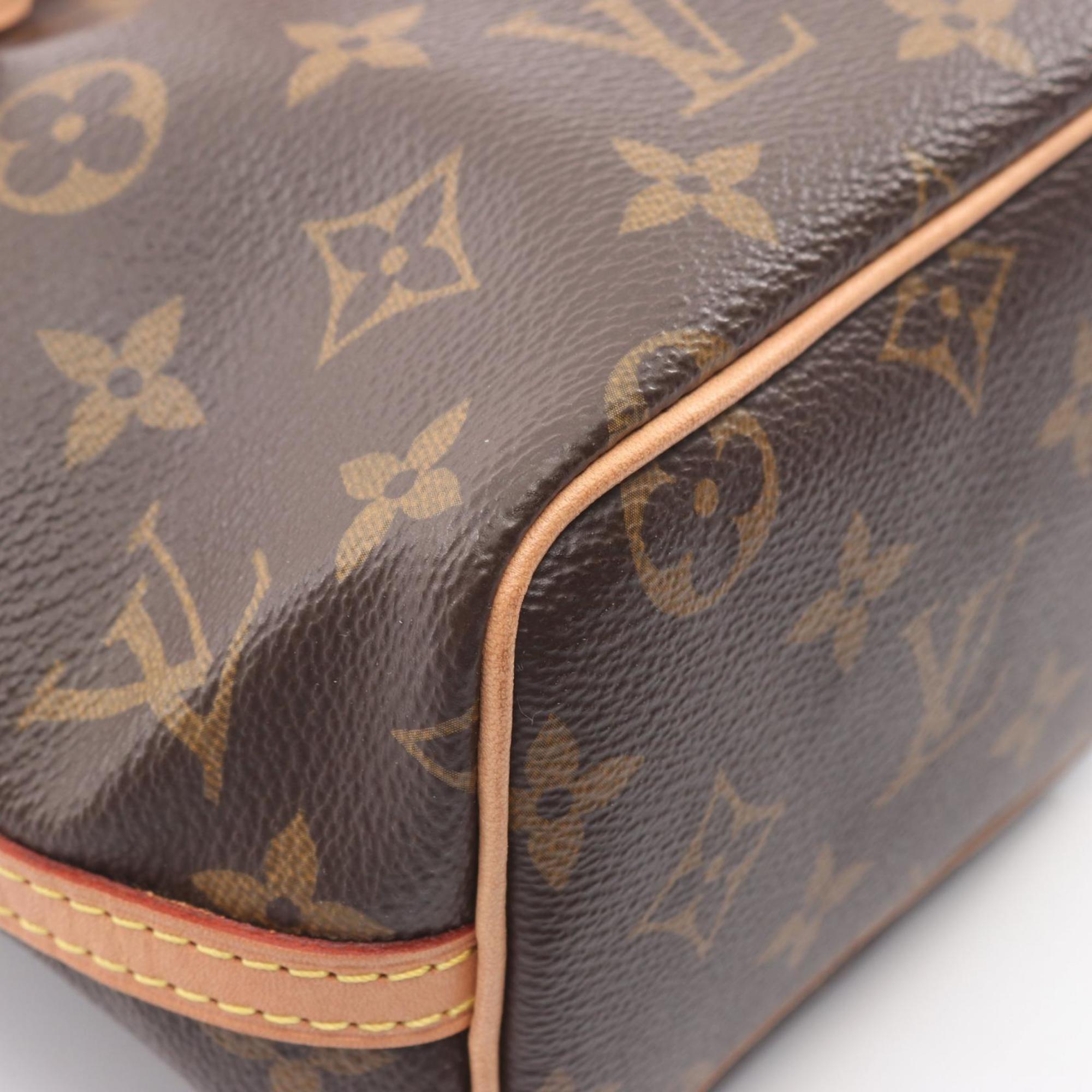 Louis Vuitton Brown Coated Canvas Monogram Leather Handbag Shoulder Bag