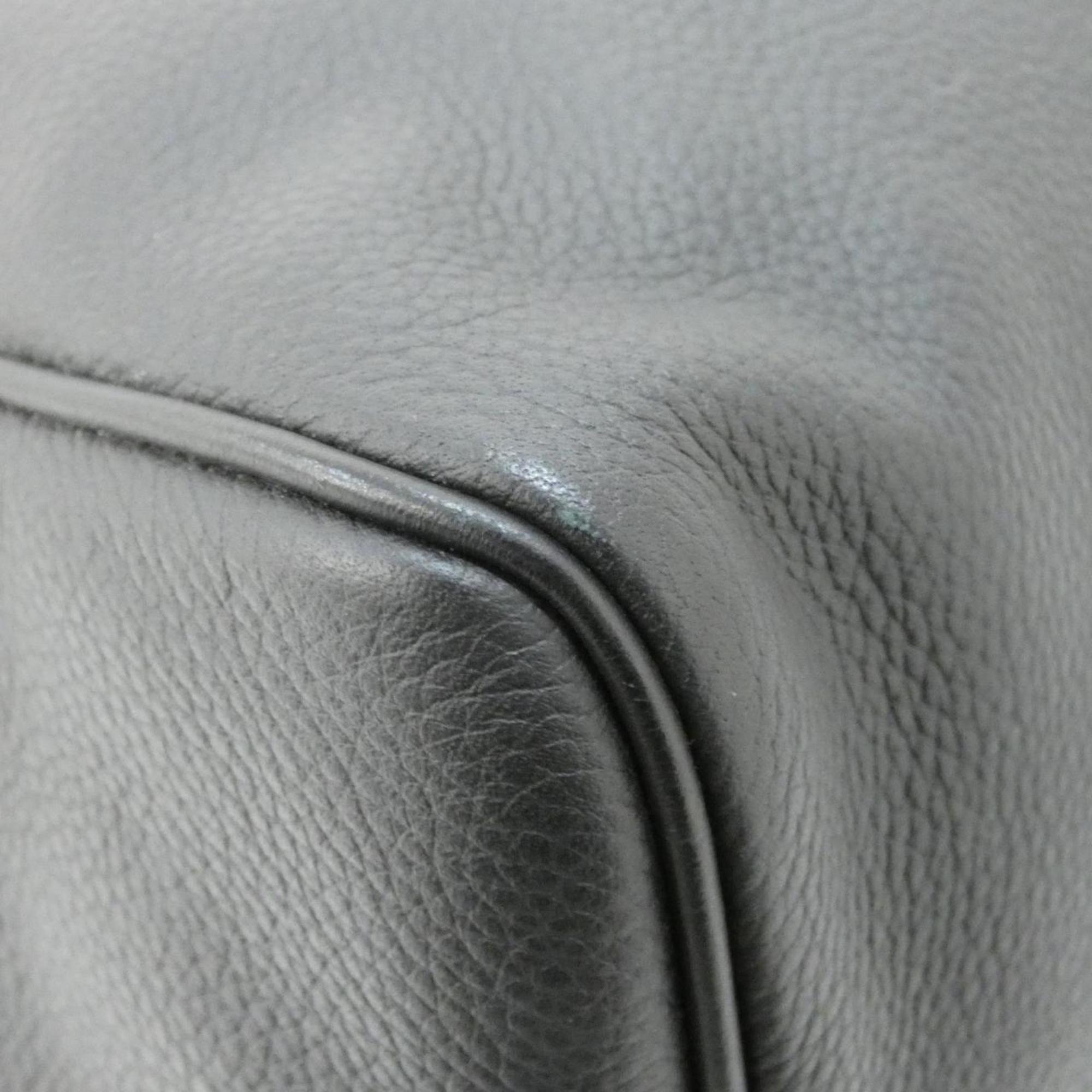 Louis Vuitton Black Leather Boston Bag