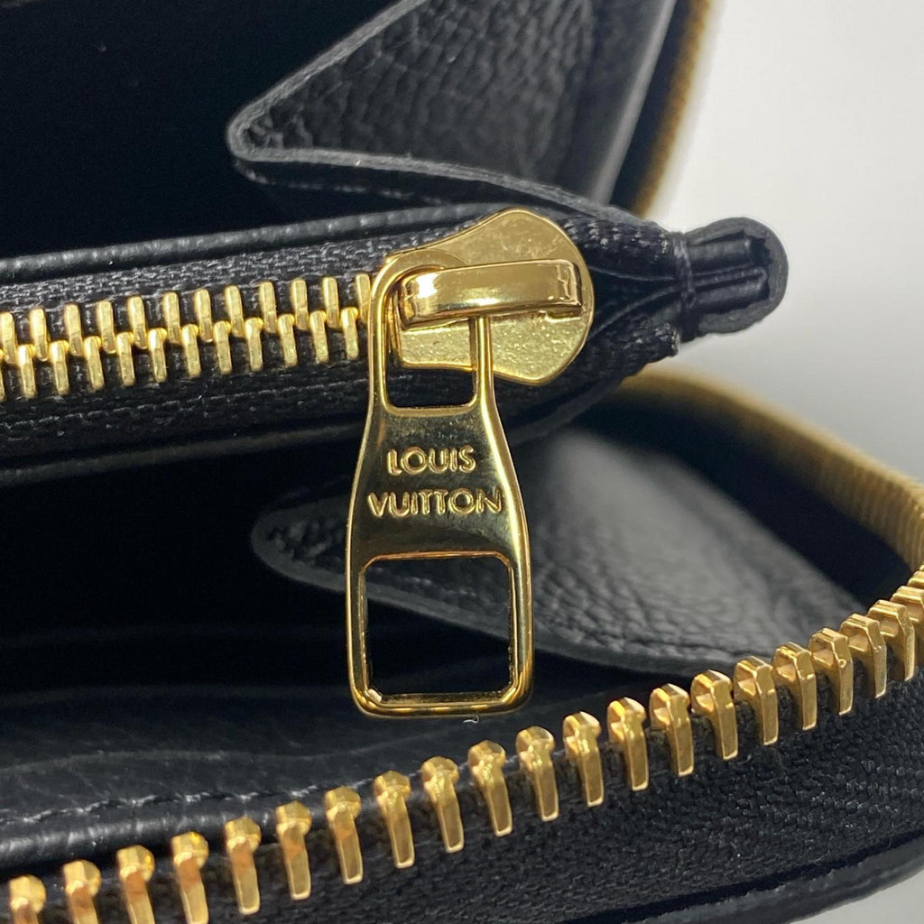 Louis Vuitton Black Leather Long Wallet