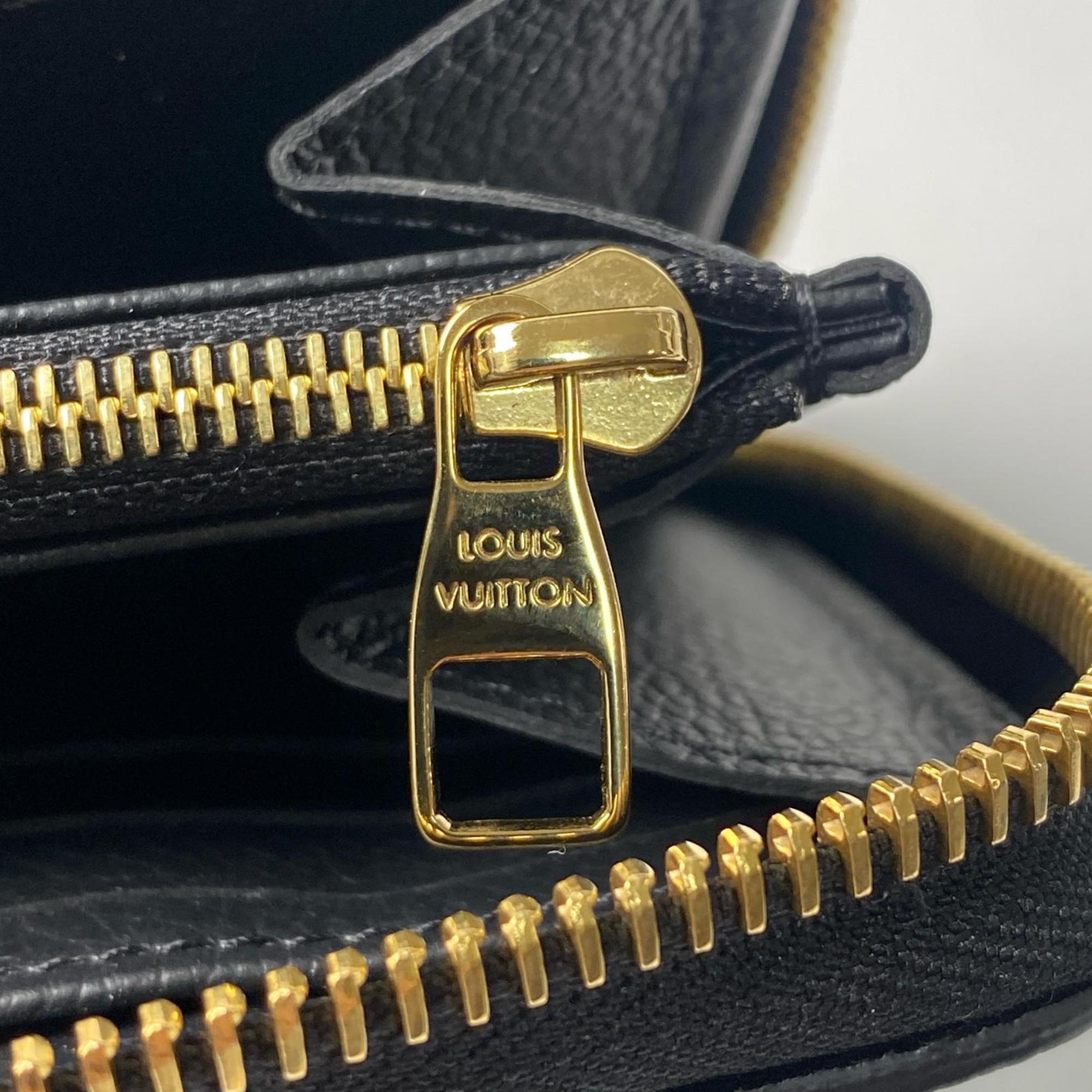 Louis Vuitton Black Leather Long Wallet