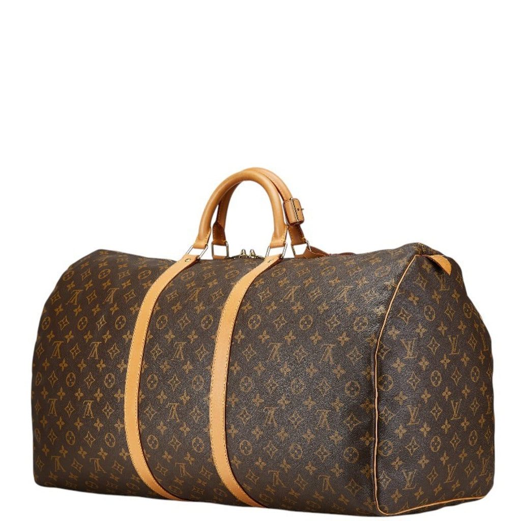 Louis Vuitton Brown Pvc Leather Boston Bag