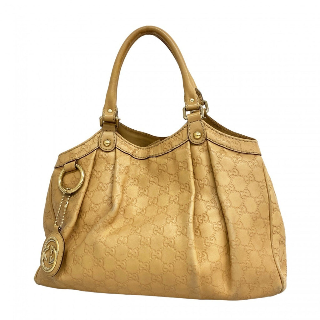 Gucci Beige Leather Tote Bag (Pre-Owned)