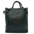 Louis Vuitton Black Leather Handbag Tote Bag
