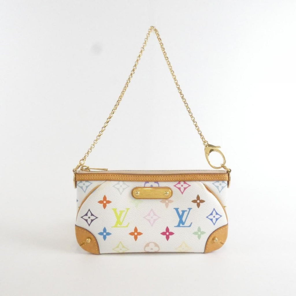 Louis Vuitton White Coated Canvas Pochette Pouch