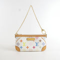 Louis Vuitton White Coated Canvas Pochette Pouch