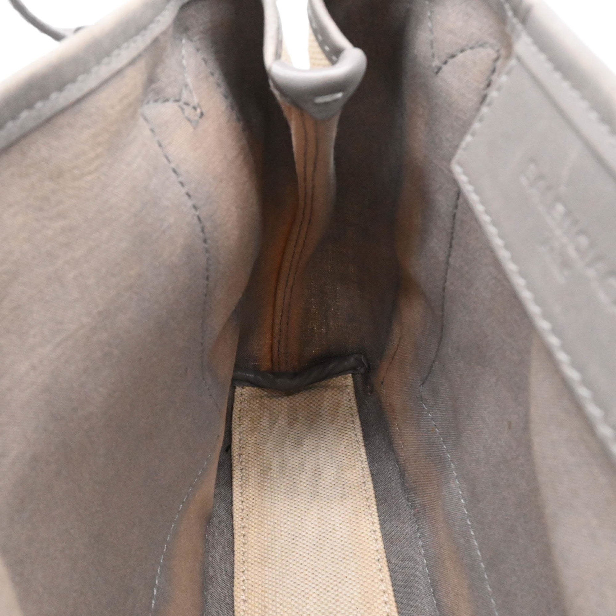 Balenciaga Beige Gray Canvas Tote