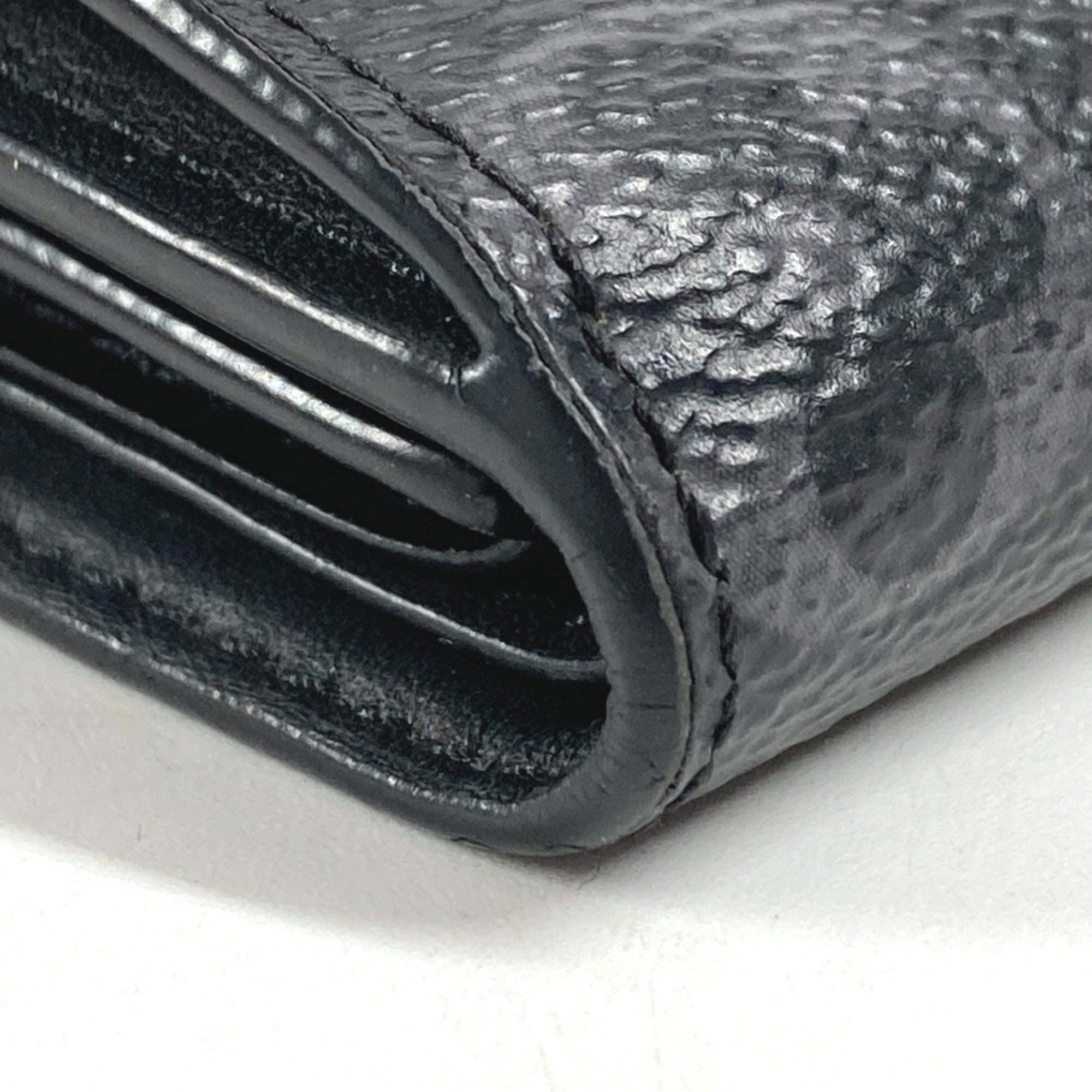 Louis Vuitton Black Gray Monogram Eclipse Canvas Wallet (Tri-Fold)