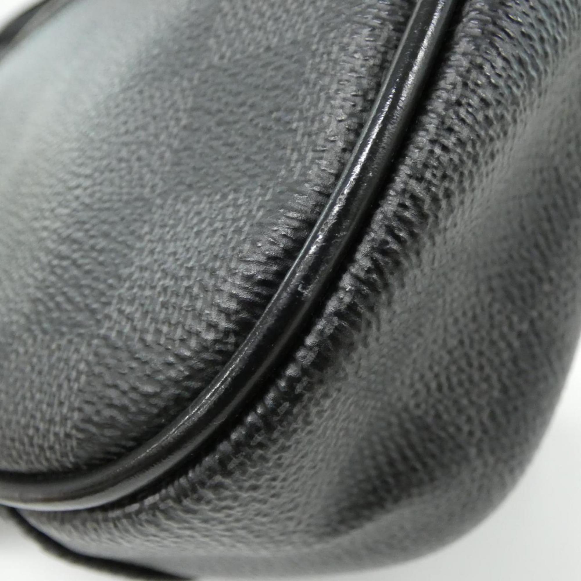 Louis Vuitton Dark Gray Graphite Coated Canvas Shoulder Bag