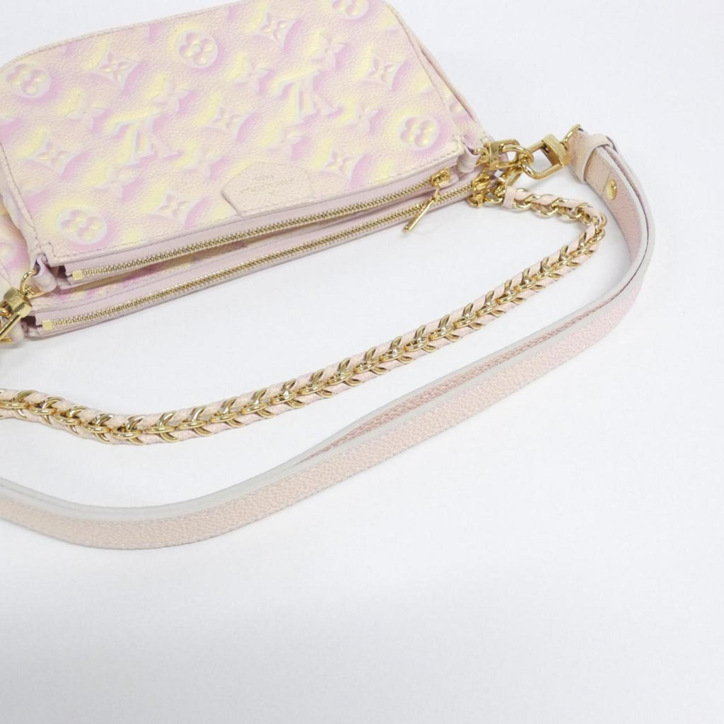 Louis Vuitton Light Pink Leather Pochette Shoulder Bag