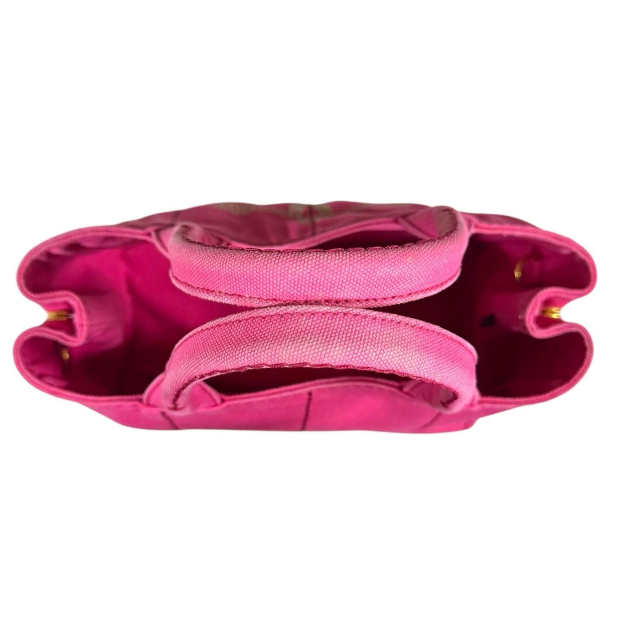 Prada Pink Canvas Shoulder Bag