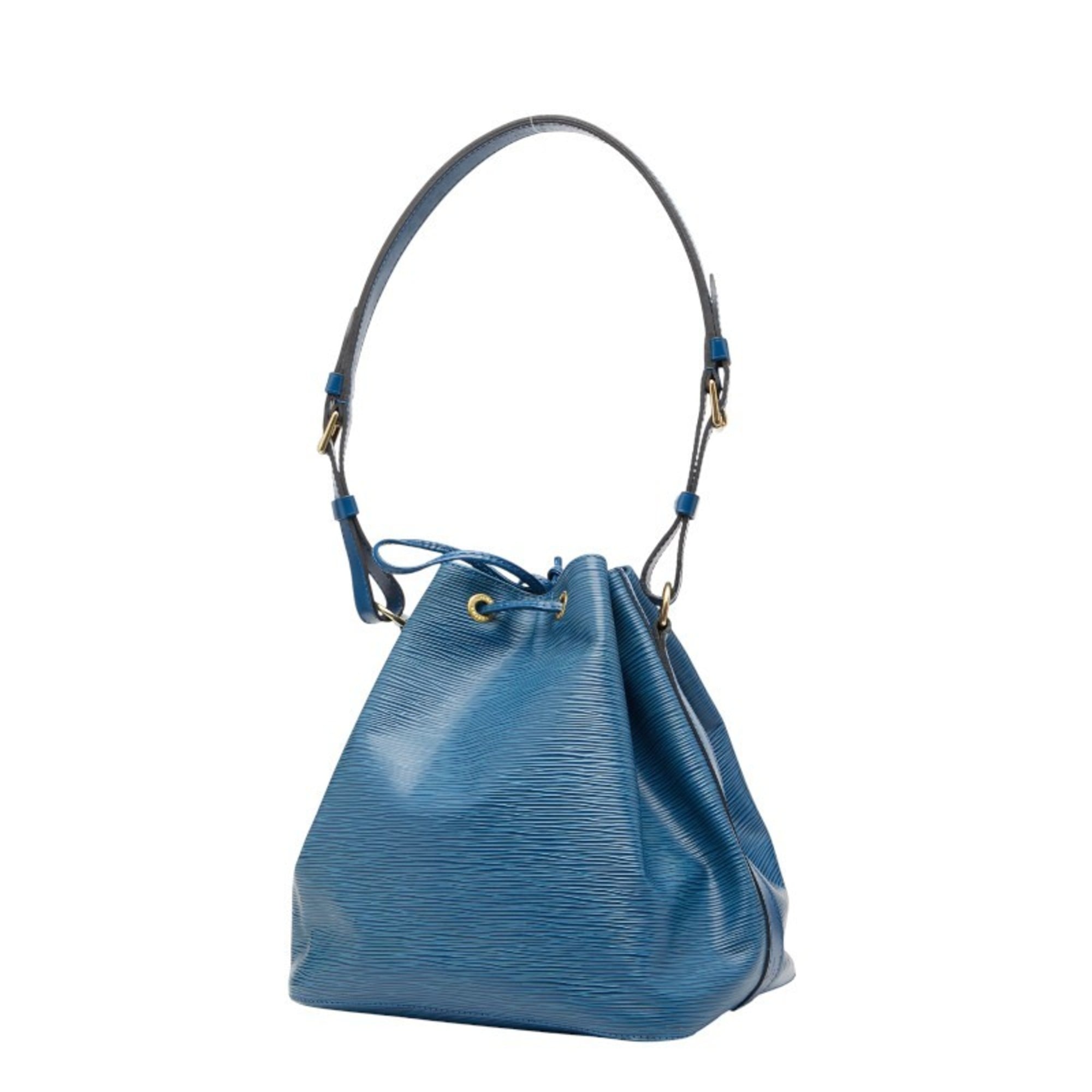 Louis Vuitton Toledo Blue Leather Handbag Shoulder Bag