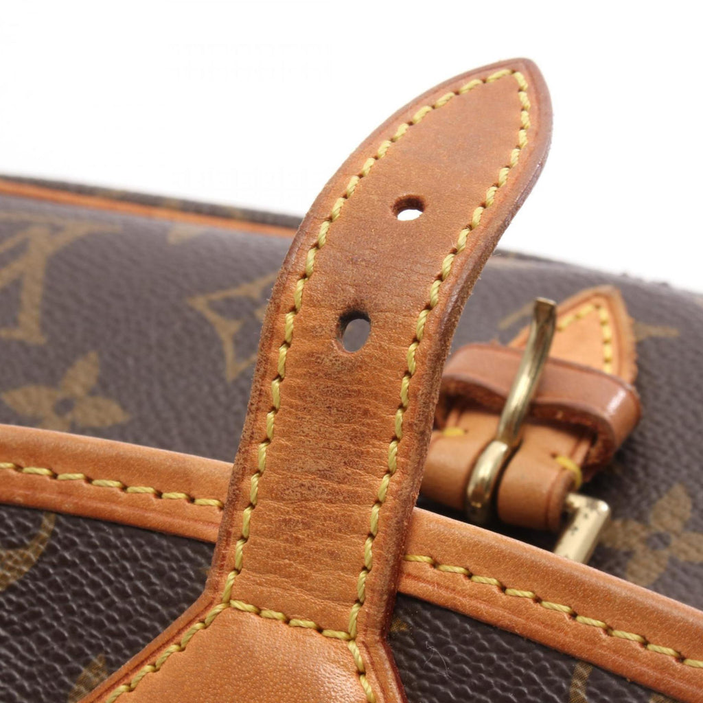 Louis Vuitton Brown Coated Canvas Leather Shoulder Bag