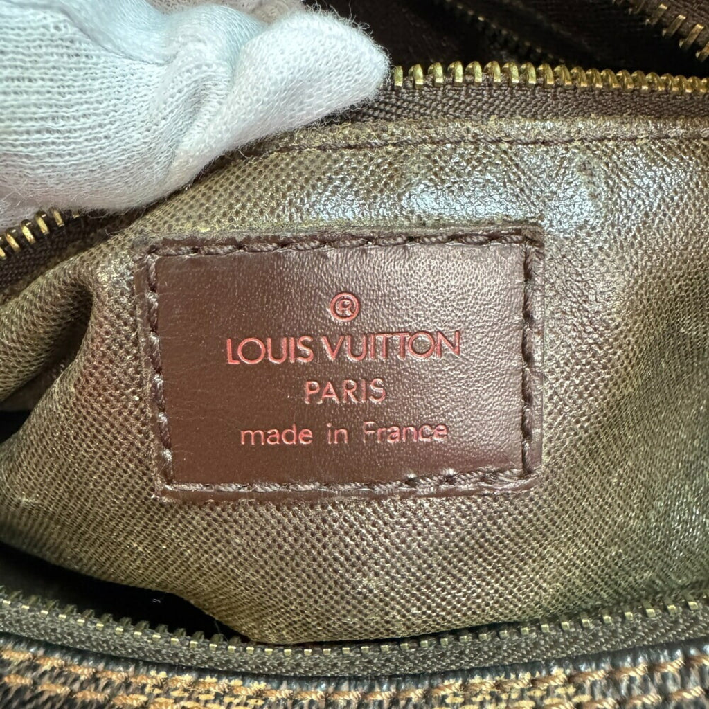 Louis Vuitton Damier Brown Leather Clutch Bag