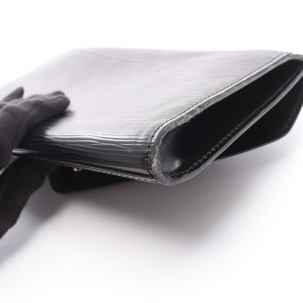 Louis Vuitton Black Noir Epi Leather Clutch Bag