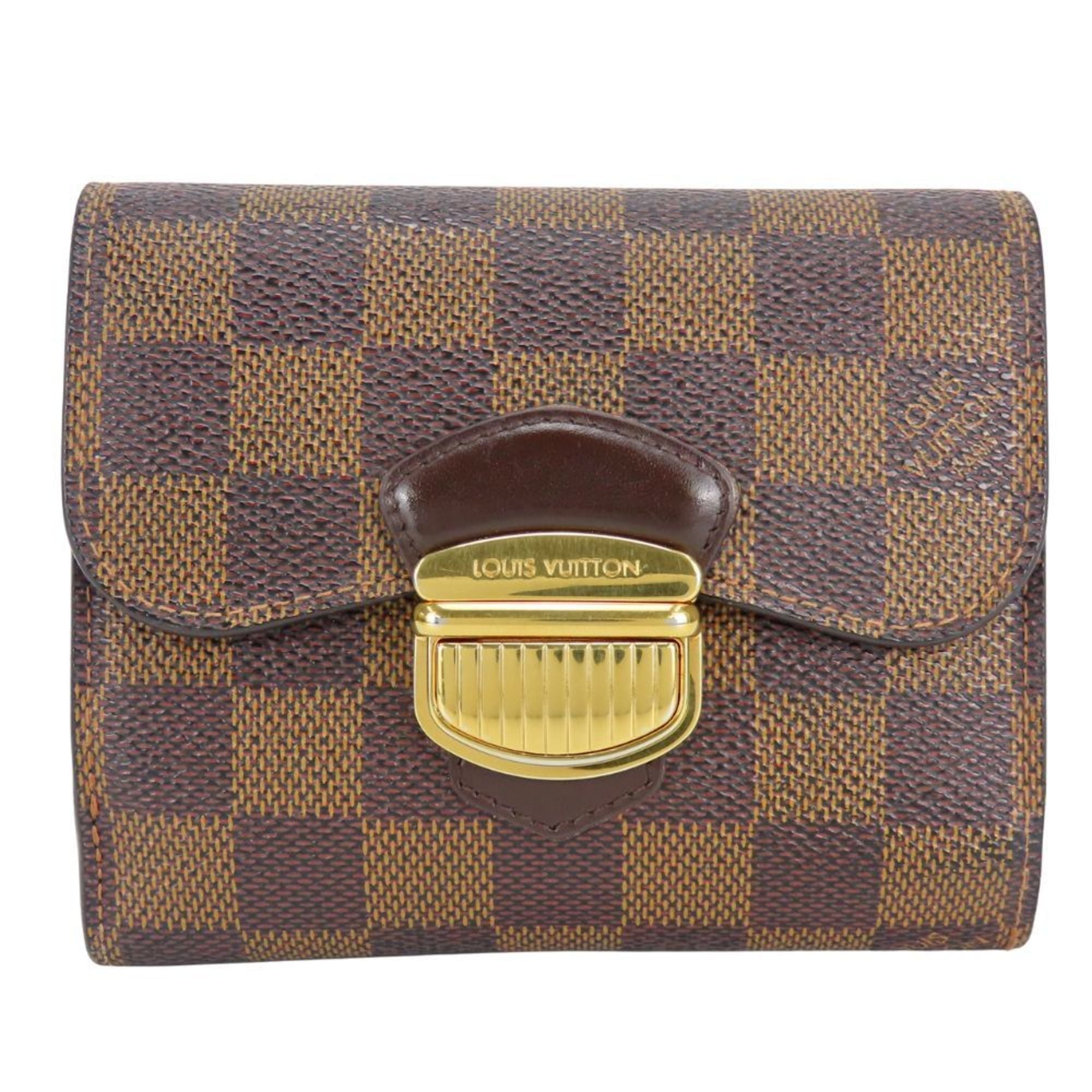 Louis Vuitton Brown Damier Canvas Ebene Damier Canvas Wallet (Tri-Fold)