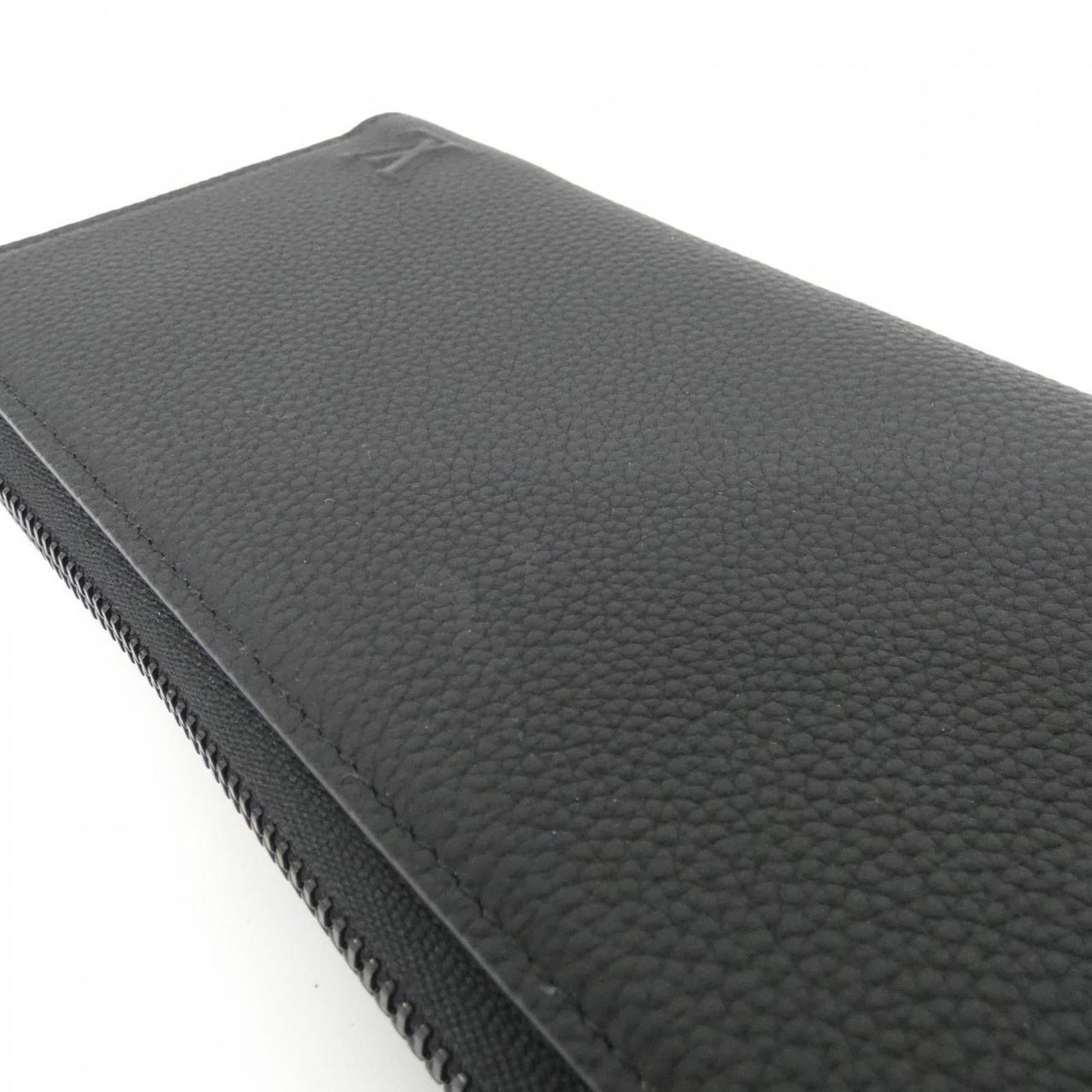 Louis Vuitton Black Leather Long Wallet