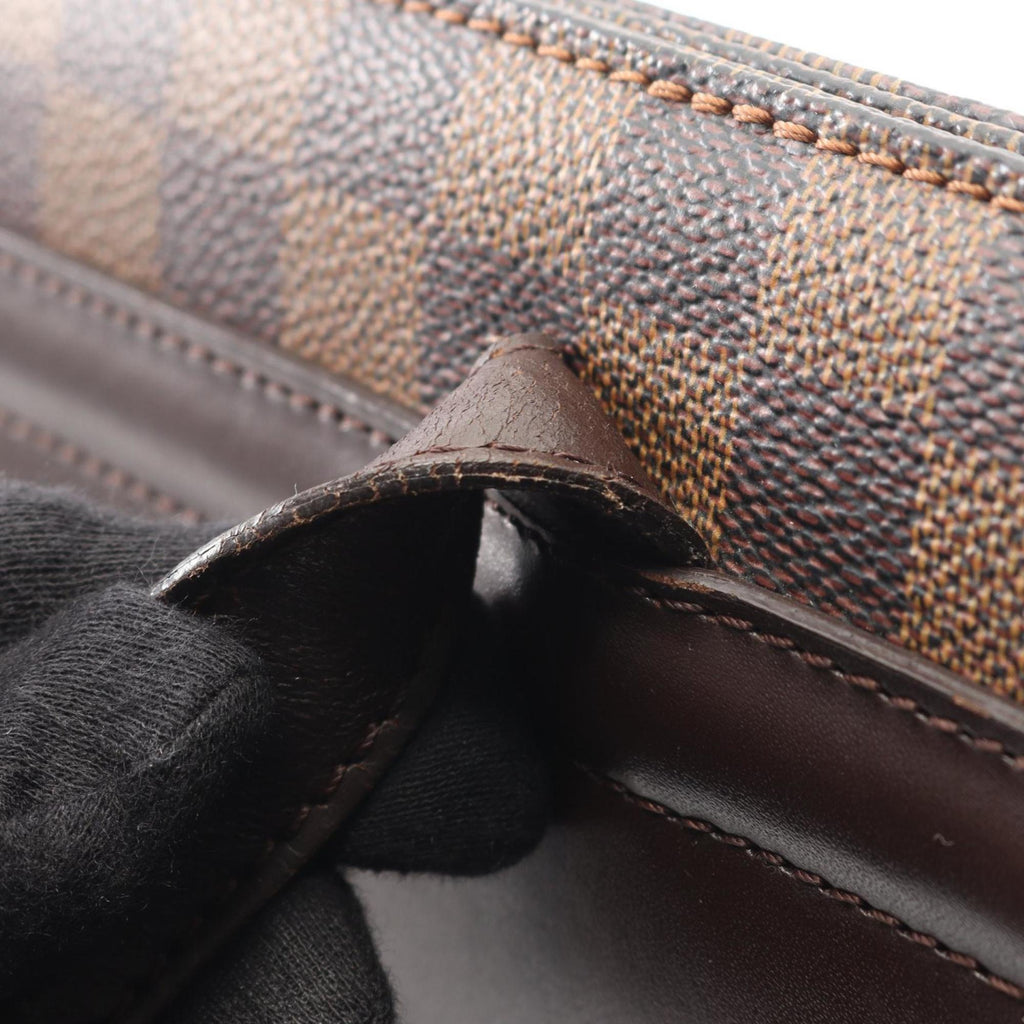 Louis Vuitton Brown Coated Canvas Pvc Leather Damier Canvas Tote Bag