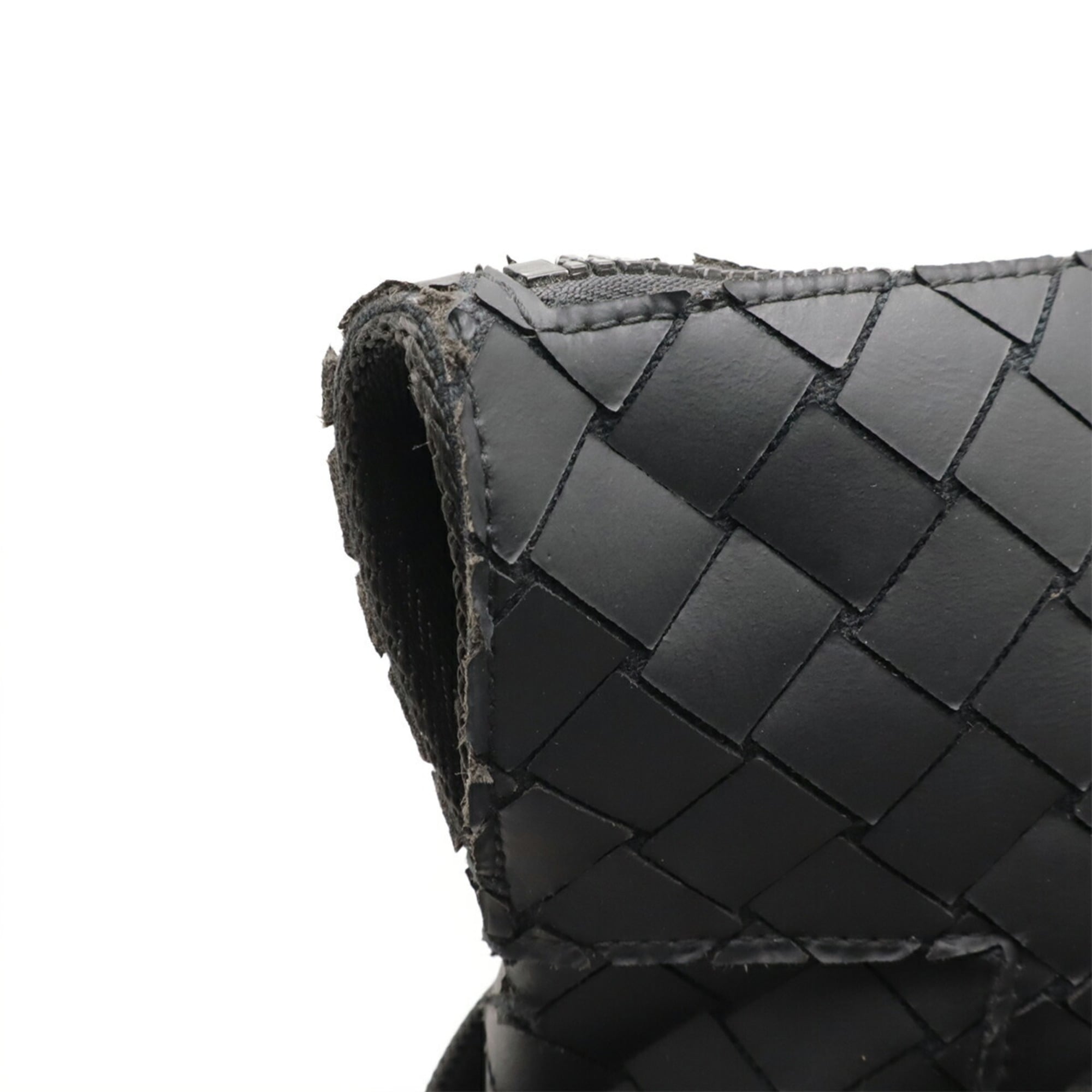 Bottega Veneta Intrecciato Black Rubber Backpack