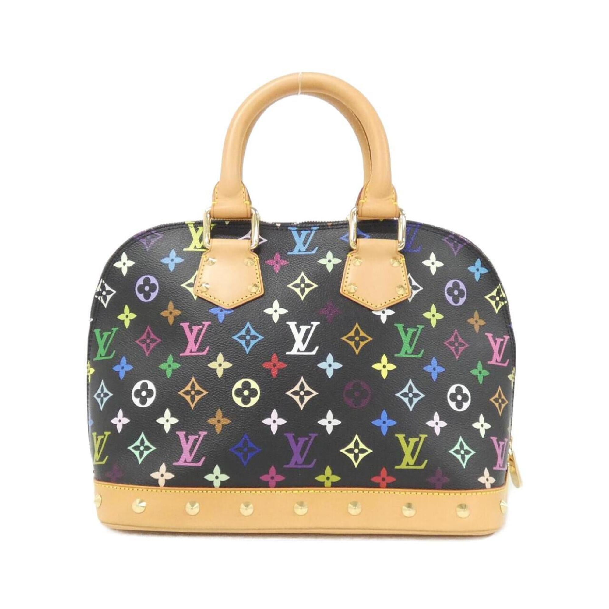 Louis Vuitton Black Multi-Color Coated Canvas Handbag