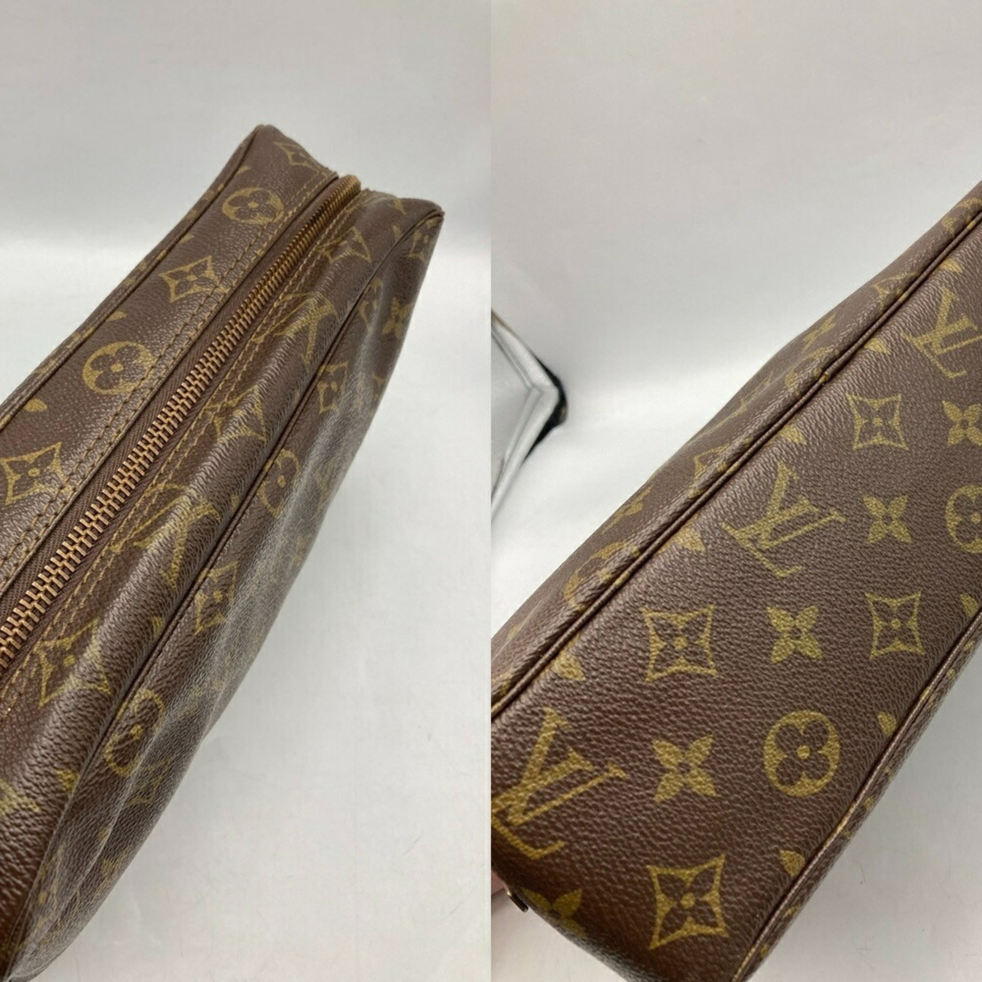 Louis Vuitton Brown Pvc Clutch Bag