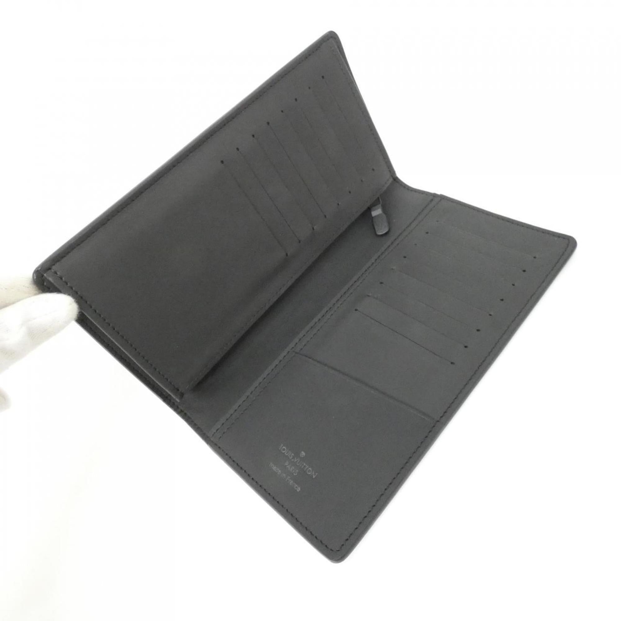 Louis Vuitton Black Leather Long Wallet