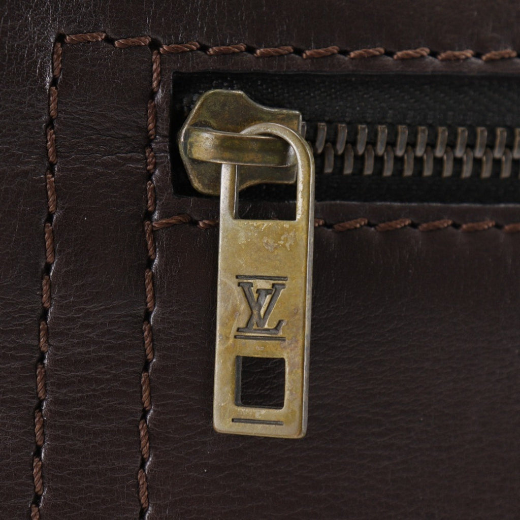 Louis Vuitton Brown Coffee Leather Shoulder Bag